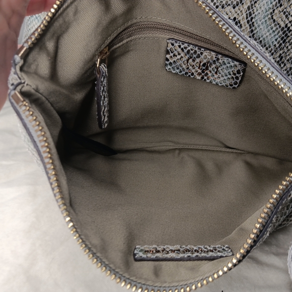 G.i.l.i. Roma 4 Blue Python Bag W Matching Wallet And Zipper Pouch- Like New - Picture 4 of 9